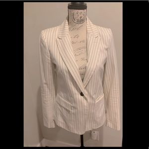 Cream & Navy pinstriped blazer